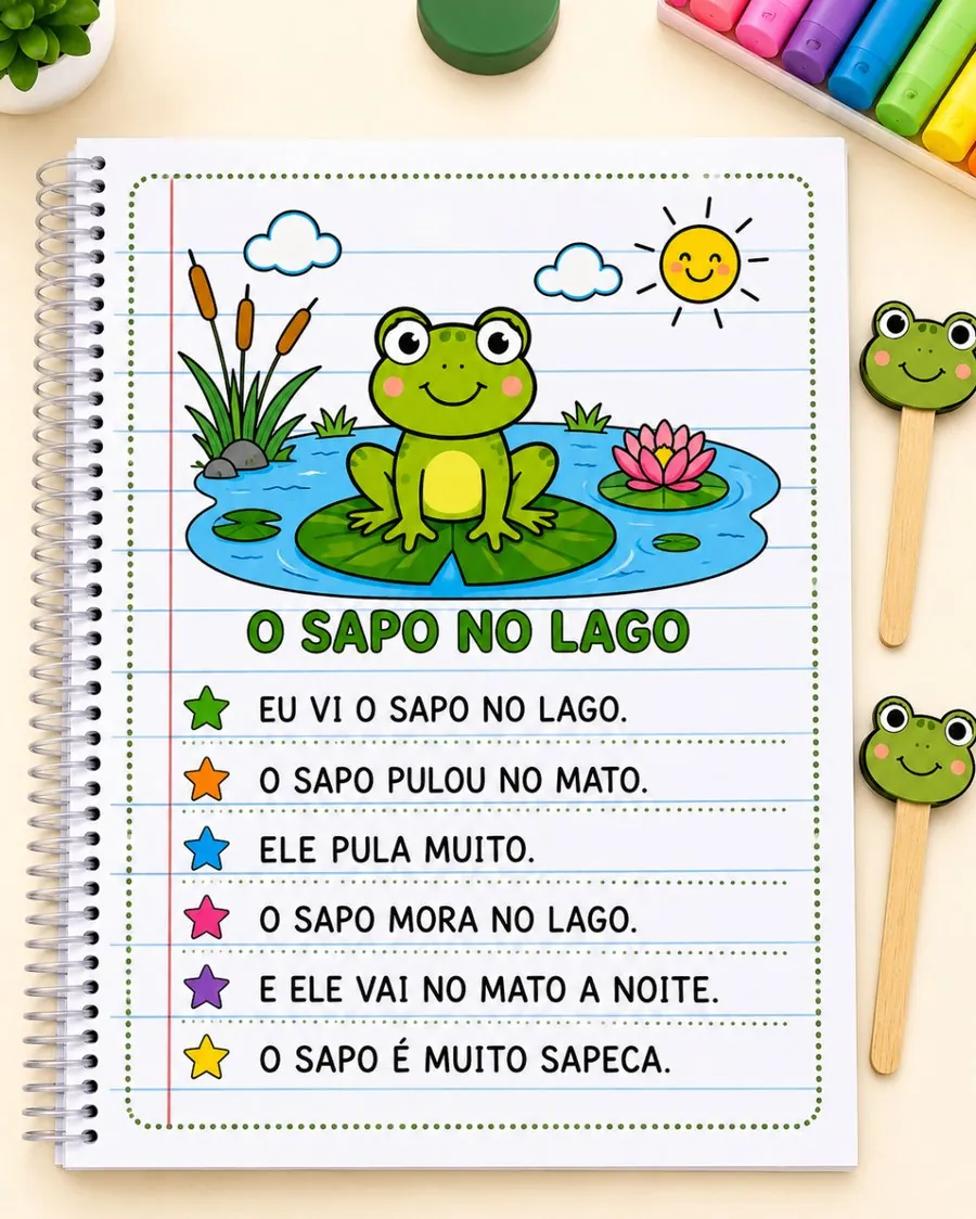 Página de leitura O Sapo no Lago