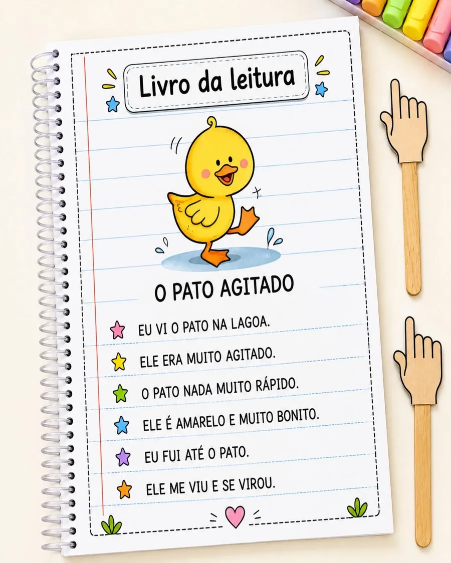 Página de leitura O Pato Agitado